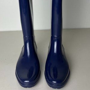 RALPH LAUREN Rossalyn II Tall Blue Rain Boots Women's Size 6B